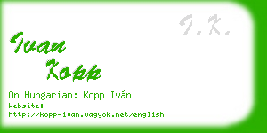 ivan kopp business card
